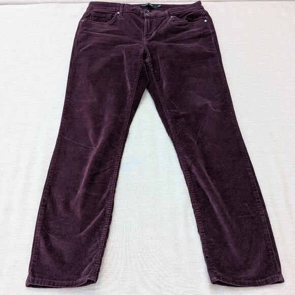 Calvin Klein Burgundy Ultimate Skinny Stretch Corduroy Pants - Picture 2 of 12